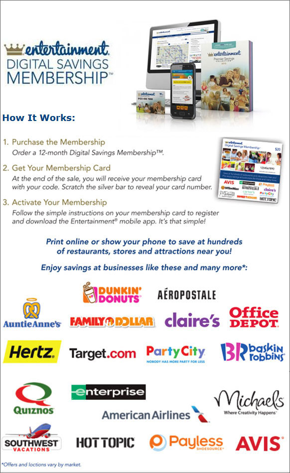 Entertainment Card Fundraiser 75 Profit! The Entertainment Book