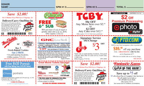 Fundraiser Coupons