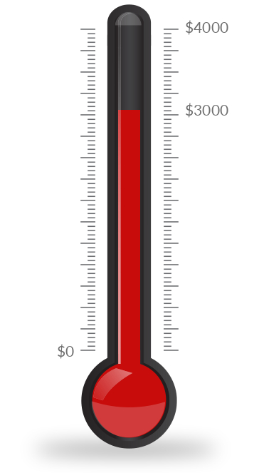 Fundraising progress thermometer
