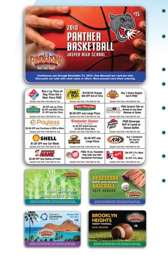 Discount Card Fundraiser Sample Cards