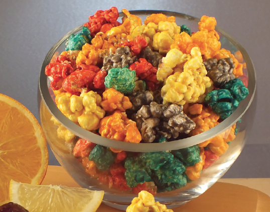 A bowl of Fruity popcorn, a unique choice for your popcorn fundraiser.