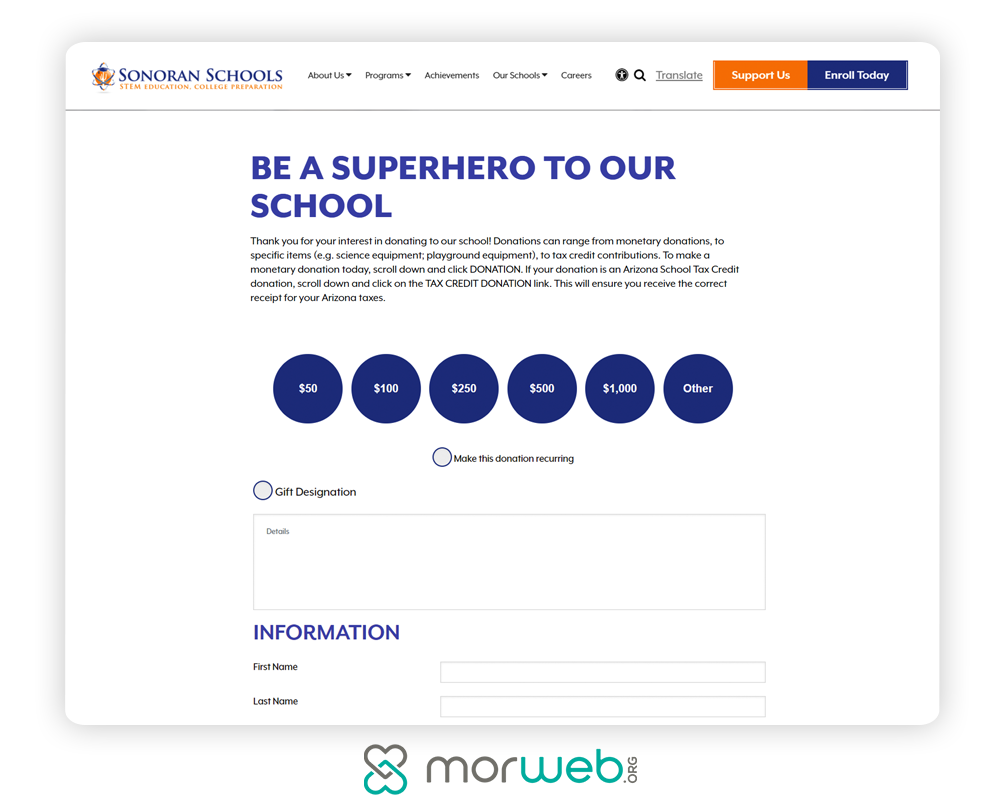 Optimize your donation page to improve your nonprofit's digital strategy.
